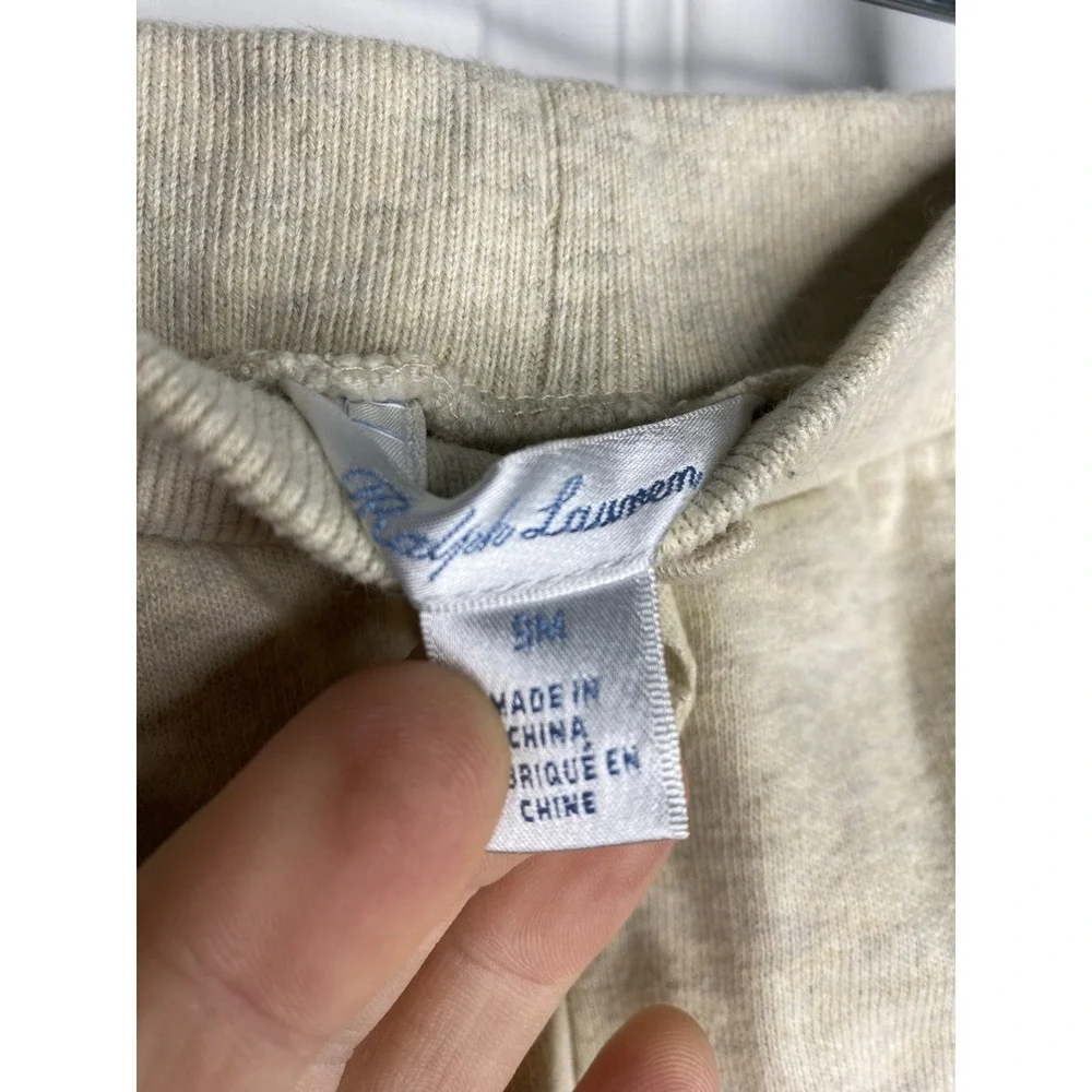 Ralph Lauren Baby Comfort Drawstring Sweatpants‎ Cream Size 9 Months